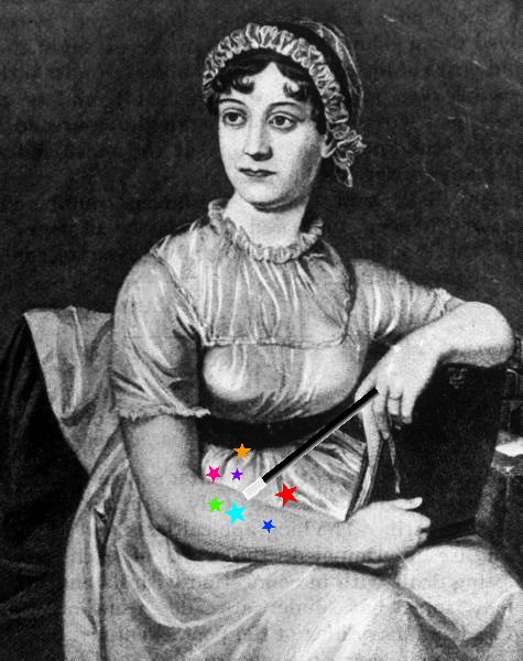 Jane Austen with wand